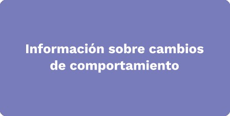 Información sobre cambios de comportamiento